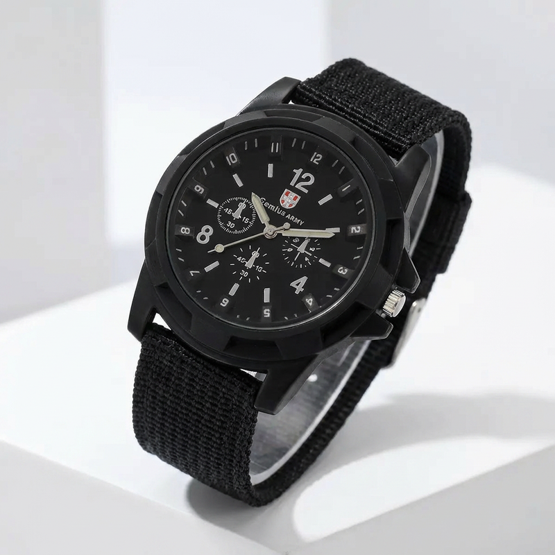 MAVRO Black Command 40mm Tactical Field Watch